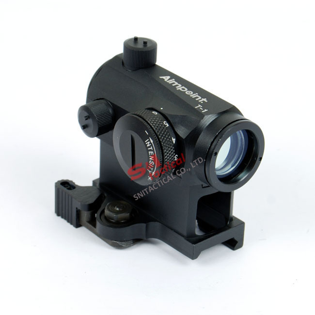 Micro T-1 Style 1x24 Red Dot Sight with 1"QD High Mount